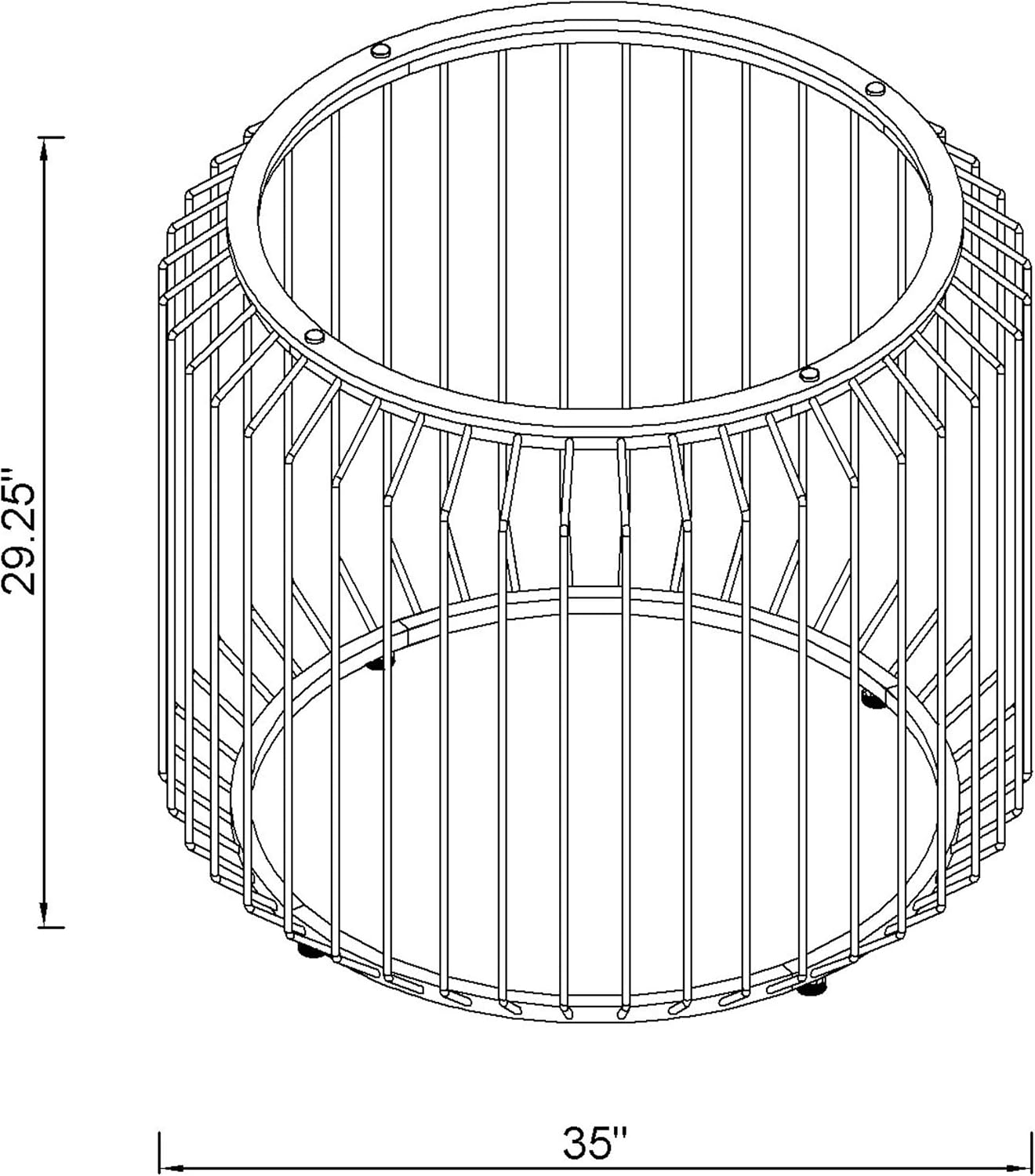 Coaster Home Furnishings - Veena - Metal Round Dining Table Base - Dining Table Base and Cage-Style Design, Pedestal Leg - Contemporary - Dining Room - Chrome - 193430