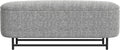 HomePop 46' Ellipse Storage Bench with Metal Legs - Cream Boucle with Gray Yarns