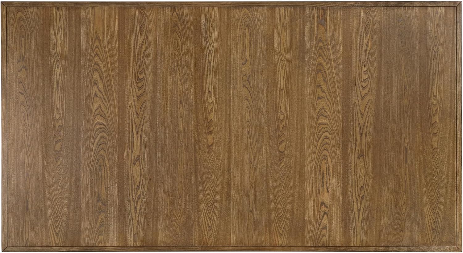 Furniture of America Beloten Rustic Farmhouse Solid Wood 78-inch Rectangular Four Legs Dining Table with Hourglass Design Base for Home Kitchen, Dinettes, Rustic Oak