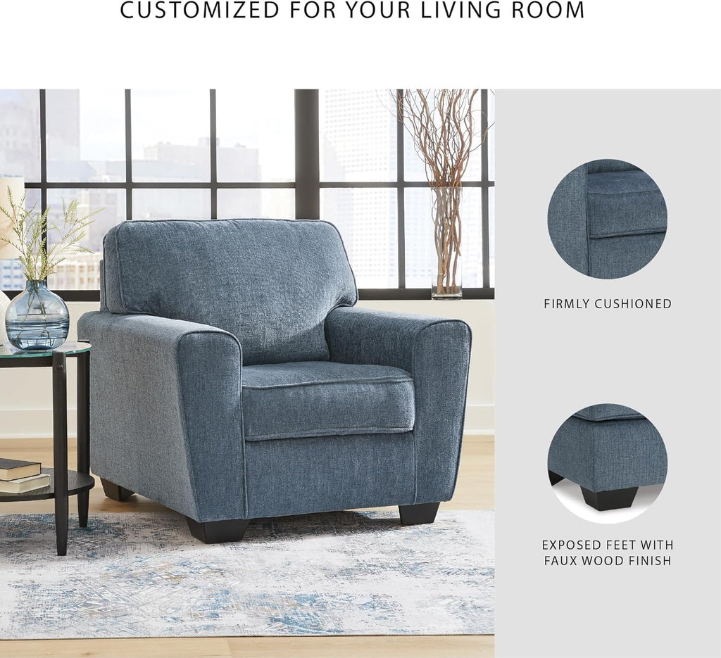 Signature Design by Ashley Cashton Modern Upholstered Chair, Blue