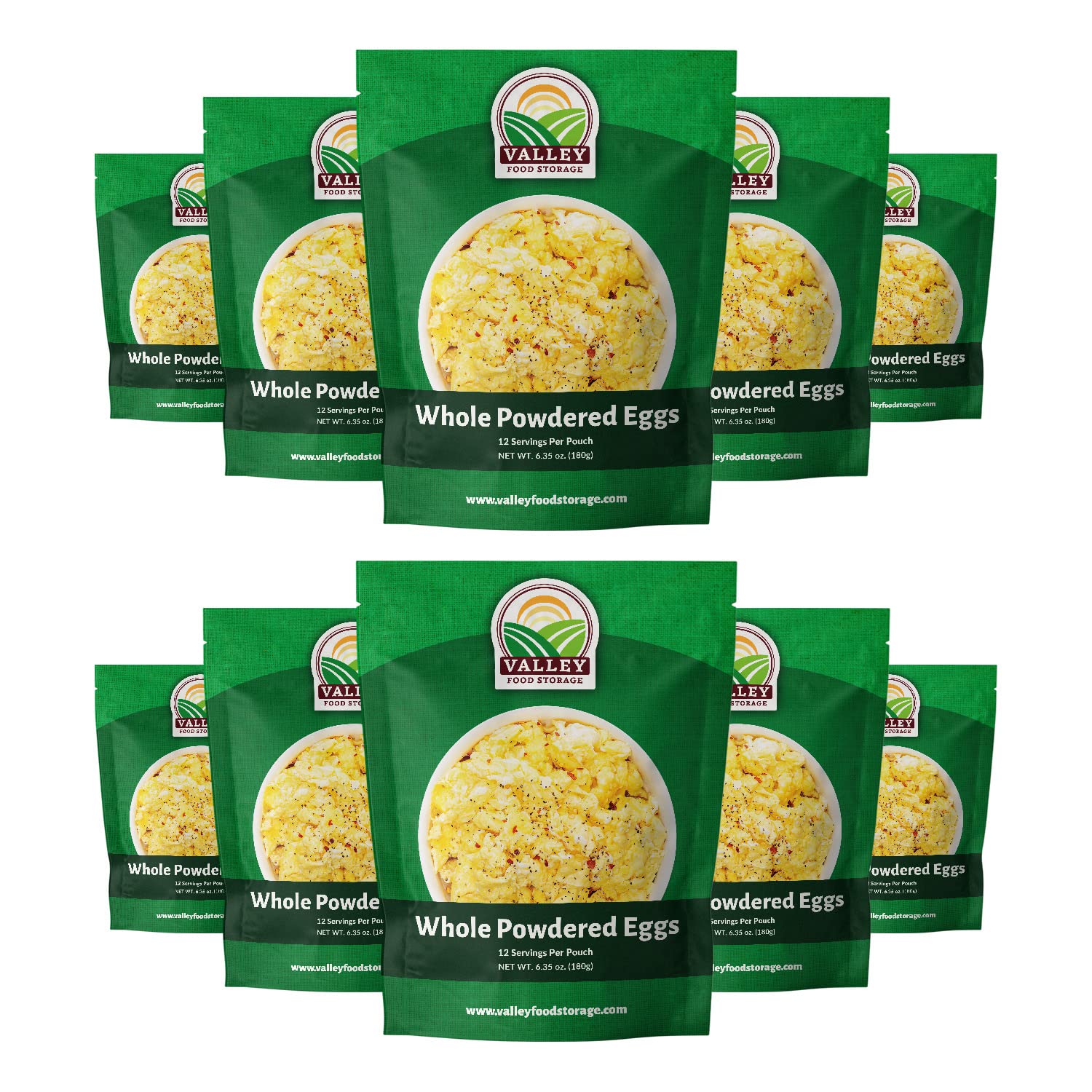 Valley Food Storage Freeze Dried Whole Powdered Eggs | 10-Bag Bucket, 63.5 oz | Premium Emergency Food Supply, 25 Year Shelf Life | Non-GMO Prepper Supplies, Survival Food, Camping & Off-Grid Living