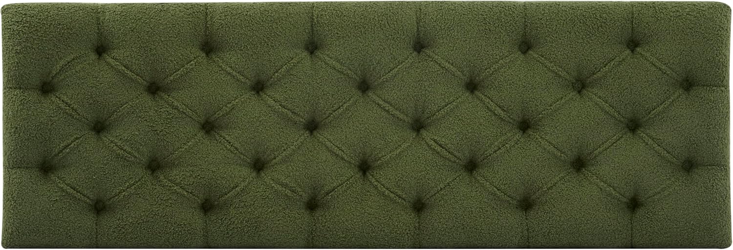 Christopher Knight Home Ottilie Boucle Fabric Storage Ottoman Bench, Wooden Rectangular Ottoman with Storage, Bedroom End of Bed Foot Stool, Entryway Ottoman Footrest, Living Room Extra Seat, Green
