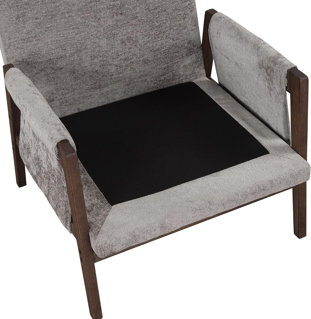 Roundhill Furniture Kelly Mid-Century Modern Accent Armchair, Gray