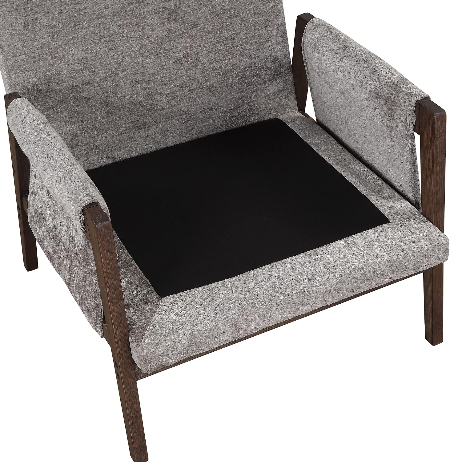 Roundhill Furniture Kelly Mid-Century Modern Accent Armchair, Gray