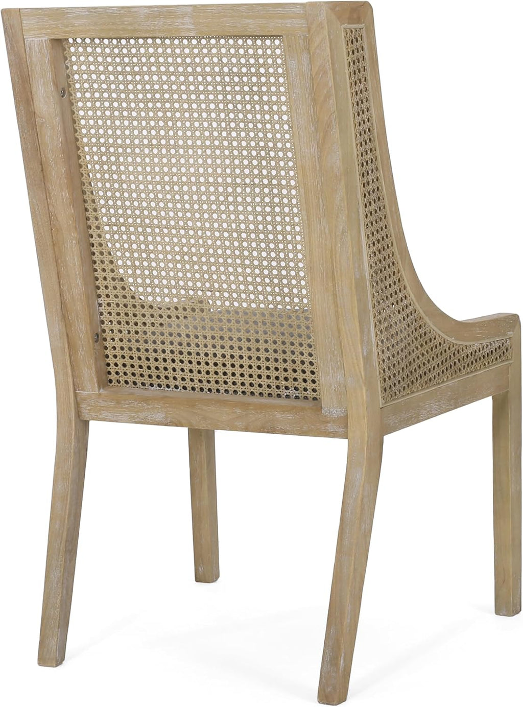 Maurers Upholstered Dining Chairs - Cane and Wood - Charcoal/Natural (Set of 2)