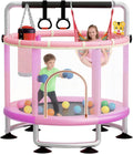 60' Toddler Trampoline for Kids,5FT Kids Trampoline for Toddlers 1-3,Upgrade Adjustable Kids Trampoline Indoor Outdoor,Mini Trampoline for Kids 2-5,500lbs Baby Small Trampoline with Net and Swing