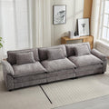 Oprisen 120' Modular Sectional Sofa, Comfy Cloud Couch Sectional Sofa, Chenille Sofa Sleeper Deep Seat Sofa with Throw Pillows for Living Room (Light Gray, 120'- 3 Seater)