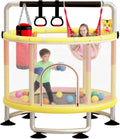 60' Toddler Trampoline for Kids,5FT Kids Trampoline for Toddlers 1-3,Upgrade Adjustable Kids Trampoline Indoor Outdoor,Mini Trampoline for Kids 2-5,500lbs Baby Small Trampoline with Net and Swing
