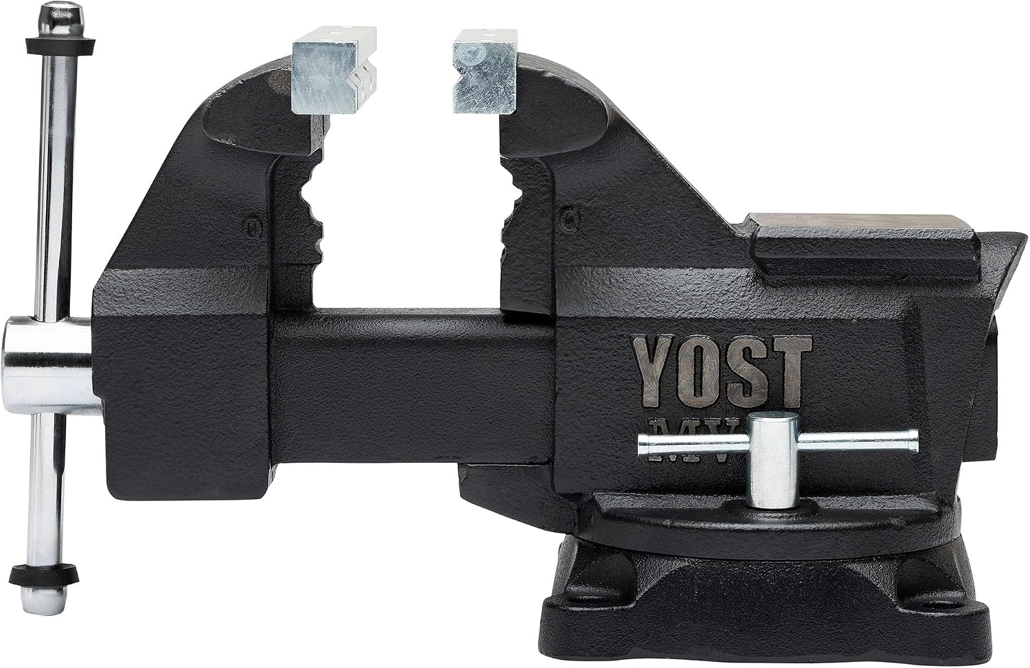 Yost MV-7 Multipurpose 7' Wide Jaw Homeowners Bench Vise | Industrial & Workshop-Grade Work Table Mechanic Tools for Wood Working, Metal Works, & DIY Projects | 360° Swivel Base | Includes 4 Jaw Dogs
