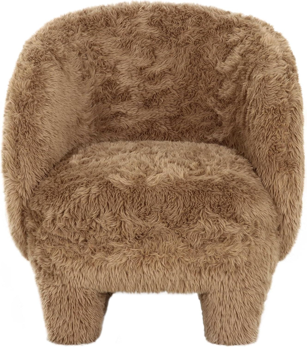 Tov Furniture Kiki Dark Taupe Vegan Shearling Accent Chair