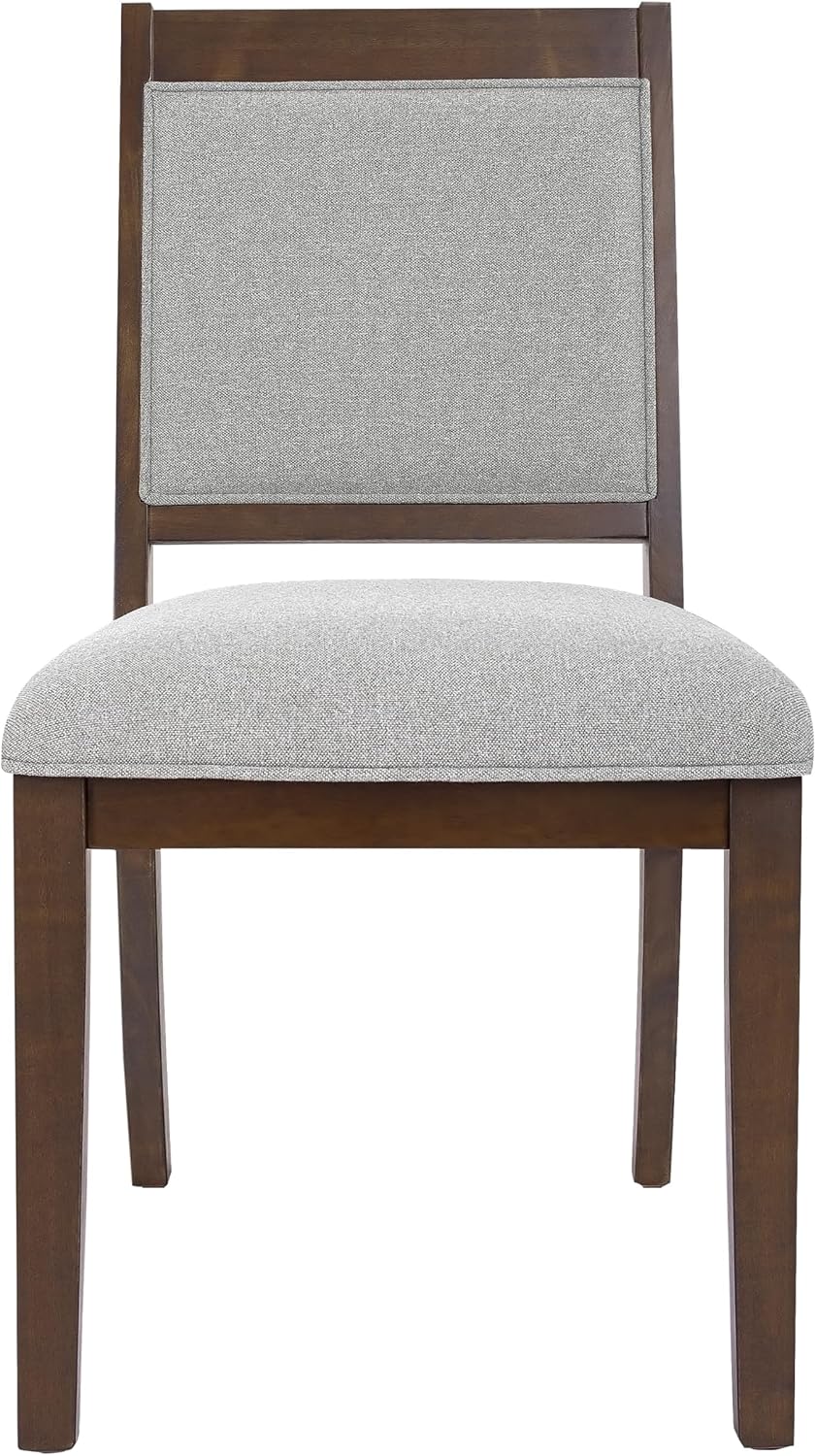 HomePop Open Back Upholstered Wood Frame Dining Chairs - Gray Solid Woven (Set of 2)