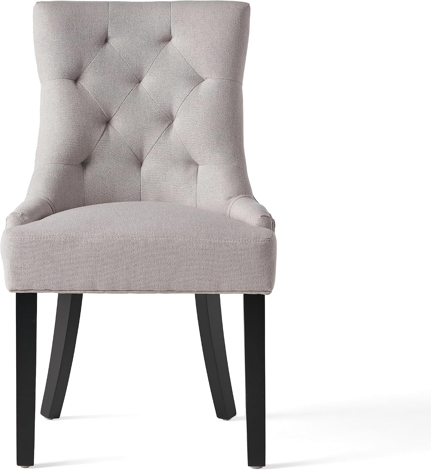 Christopher Knight Home Hayden Fabric Dining Chairs, 2-Pcs Set,Polyester, Light Grey