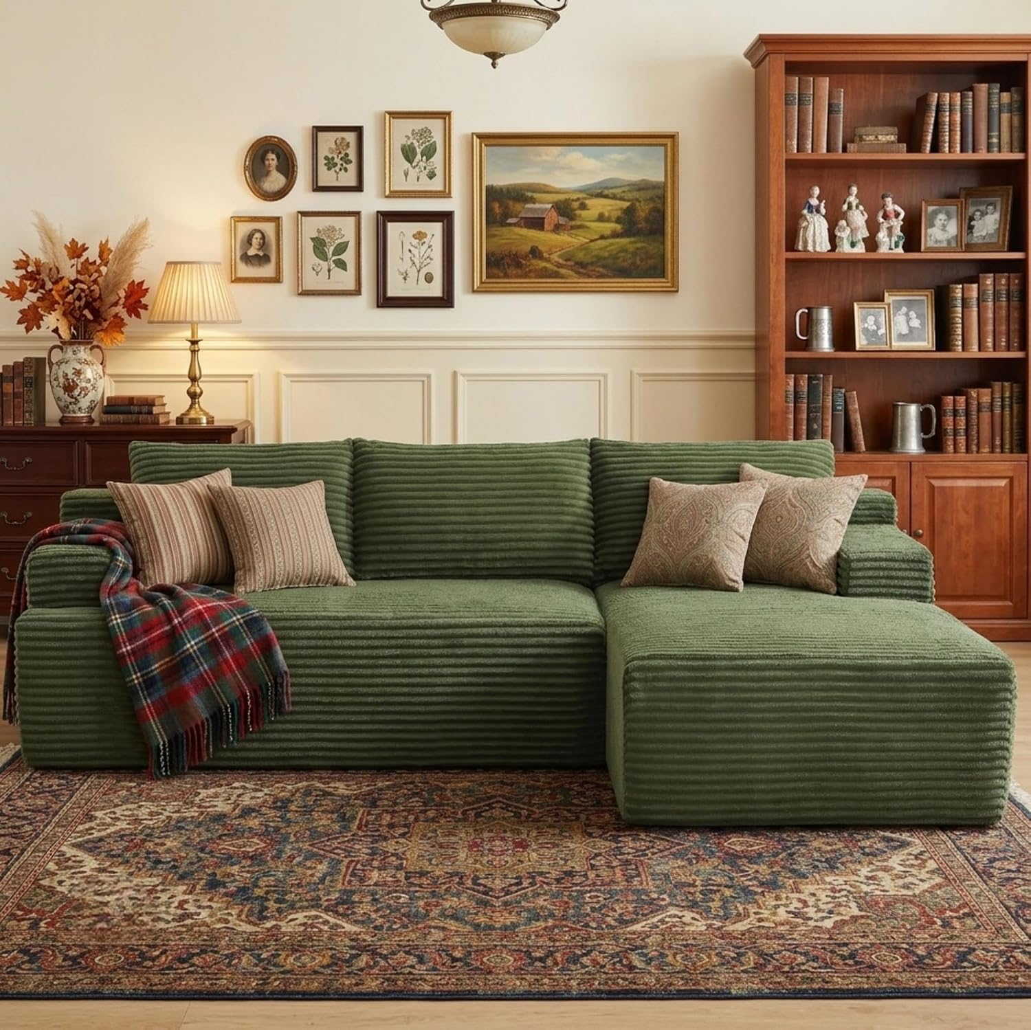 96' Right Facing Sectional Sofa Boneless Couches for Living Room - L Shaped Compressed Cloud Couch with Deep Seat in A Box