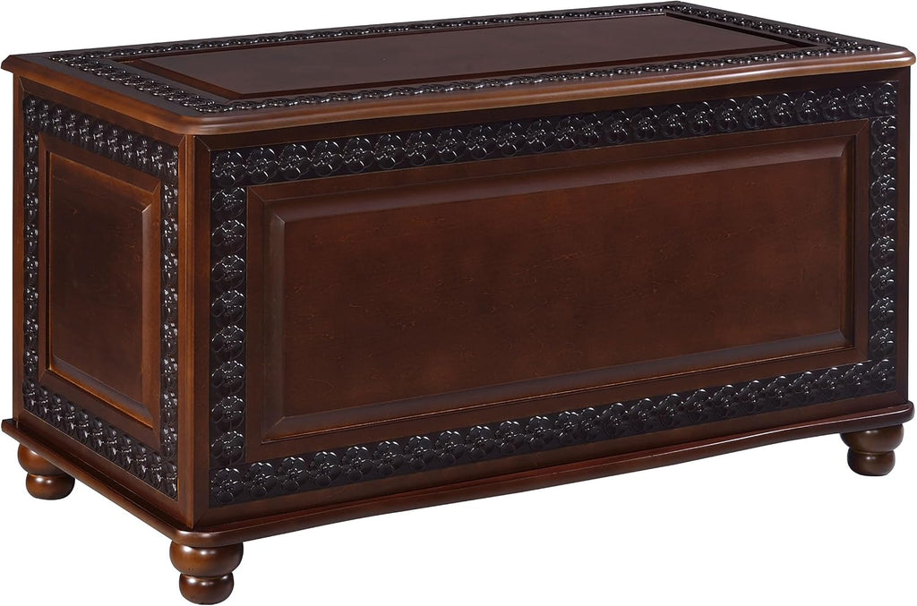 Coaster Home Furnishings - Finlay - Wood - Cedar Chest with Flip-Open Top, Safety Hinge, Lined Interior and Traditional Style - Bedroom - 40-Inch - Dark Tobacco - 900012