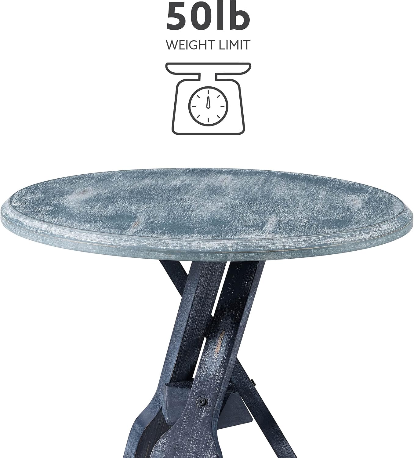 Powell Oakley Blue & Grey Oar Accent Table