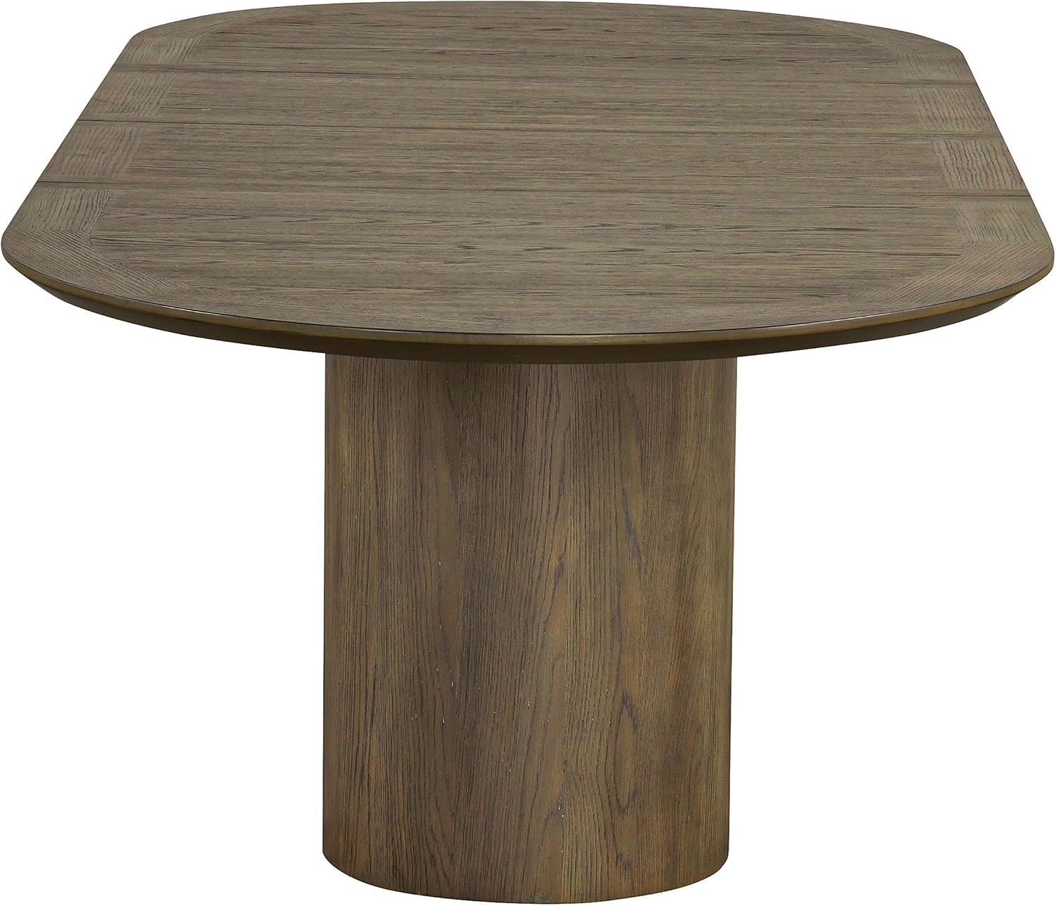Furniture of America Vrusales Wooden 66 to 102-inch Extendable Oval Dining Table with Plinth Base, Seat up to 8 for Home Kitchen, Dinettes, Oak