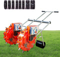 Hand-Push Precision Garden Seeder, Dual Row Planting Machine for Corn, Soybean, Cotton, Peanut, Portable Farm Equipment,8 Mouths (5 Mouths