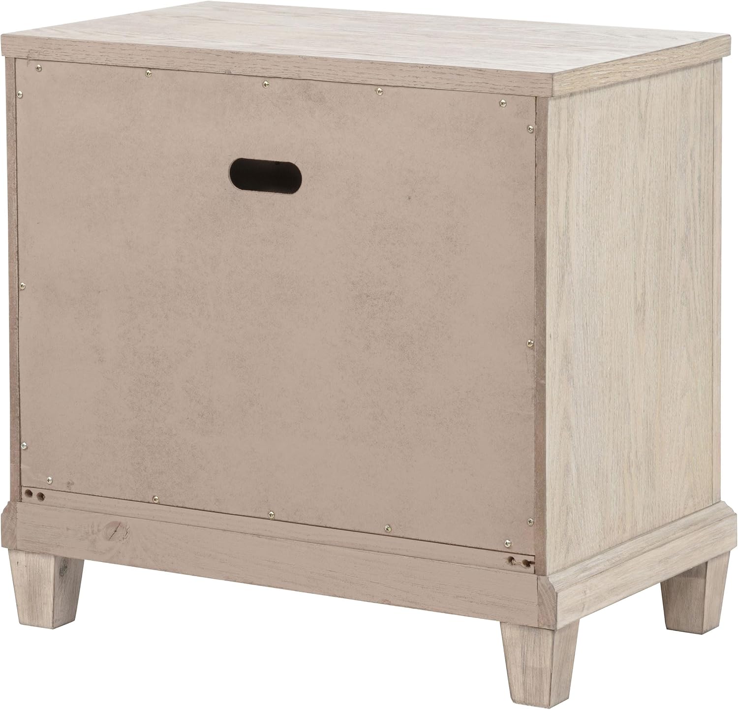 Coaster Home Furnishings - Pembroke - Wood - 2-Drawer Nightstand with Ring Pulls, Stepped Trim, Cable Access and Wood Grain Detail - Bedroom - Washed Oak - 215922