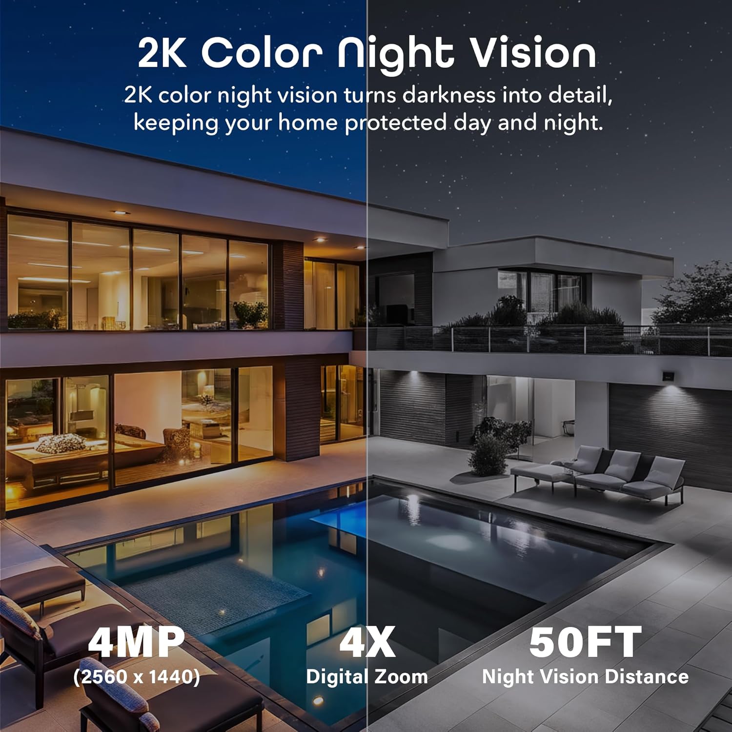 Geeni Perch 3MP Smart Magnetic Battery Camera 2-Pack – 2K HD Outdoor Wireless Security Cameras with Color Night Vision, LED Spotlight, 2-Way Audio, & IP66 Weatherproof