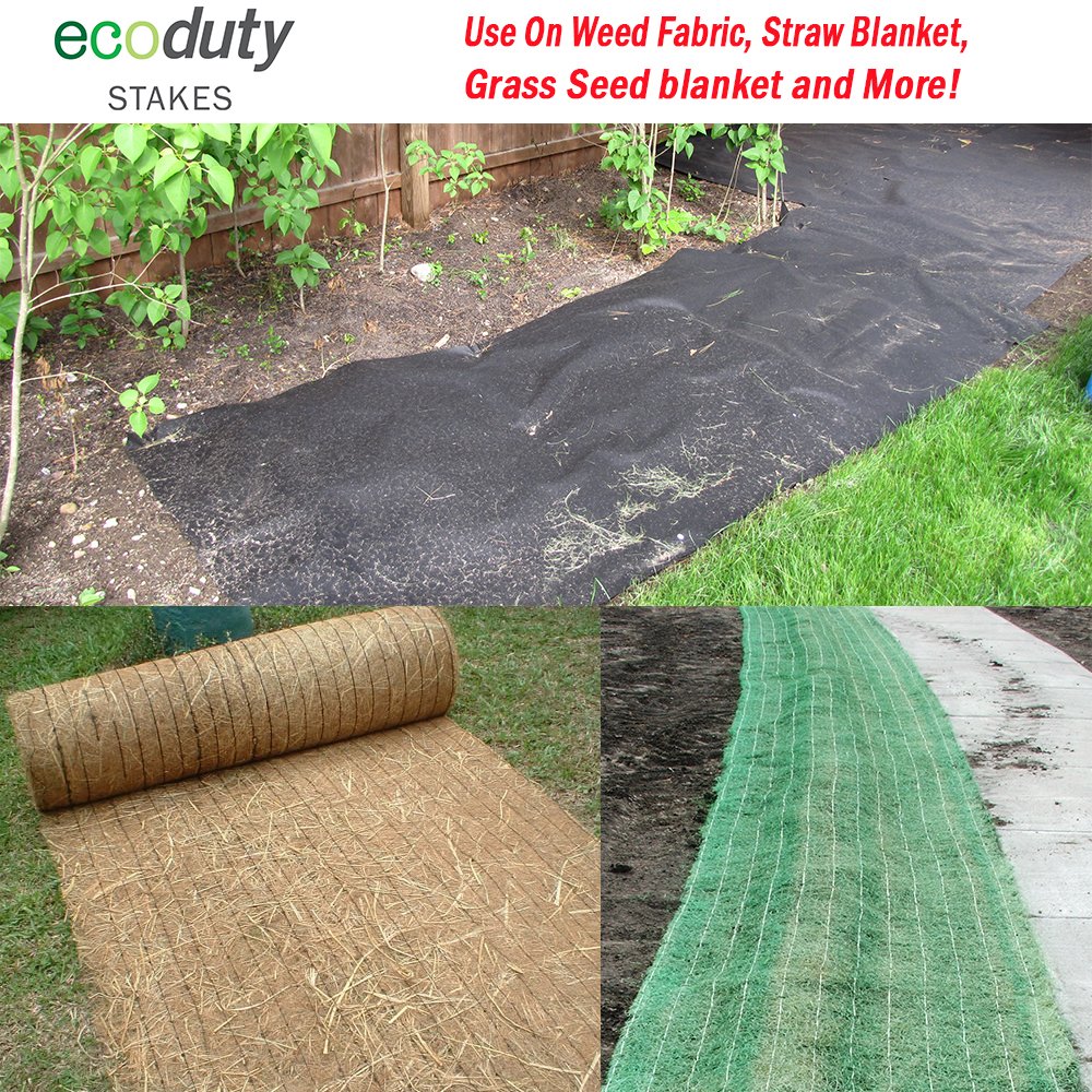 Contractor Grade 4 Inch Biodegradable Stakes, Sod Staples for Securing Weed Fabric, Landscape Fabric, Netting, and Blanket (Pallet Buy - 70 Boxes of 1000 ct)