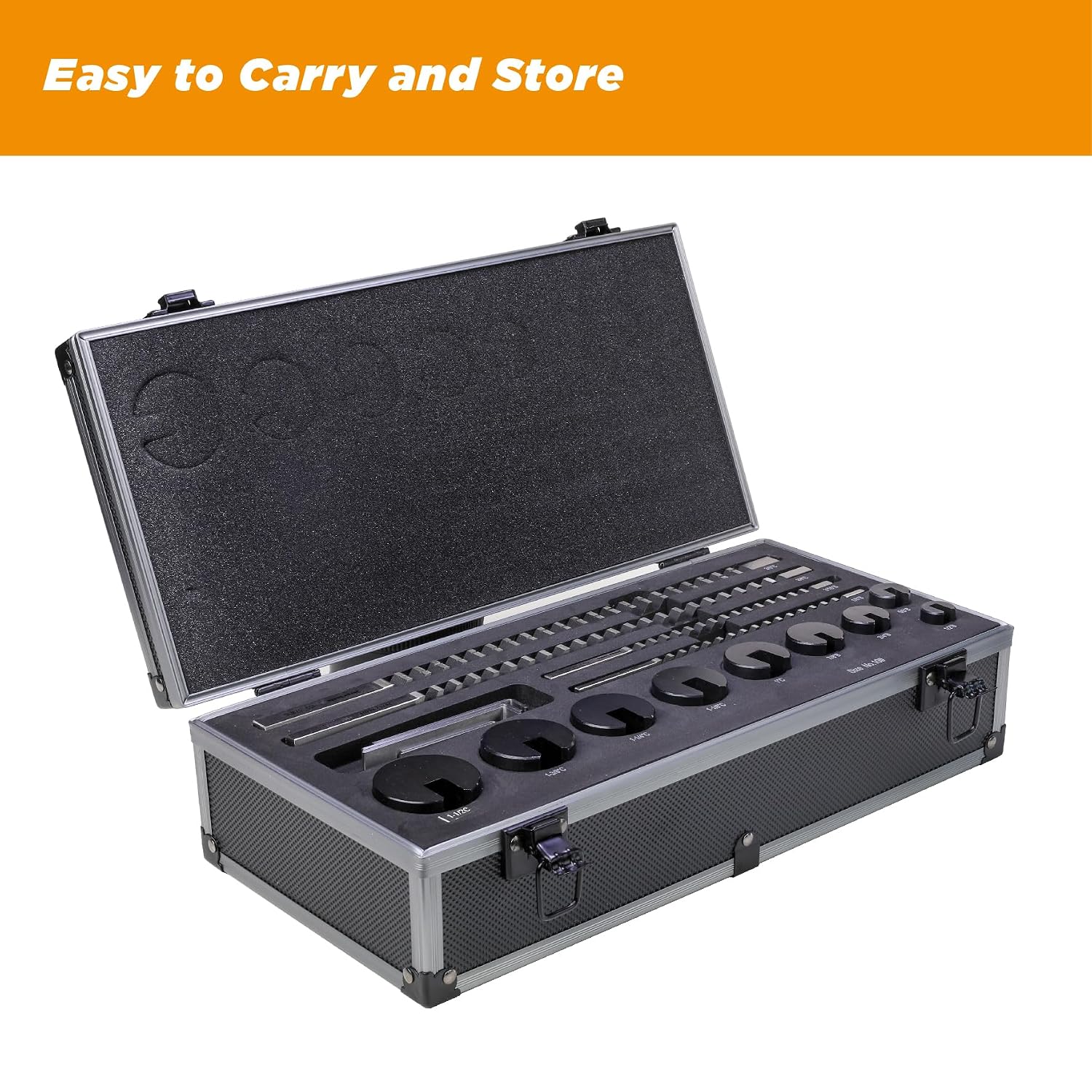 No.10 Keyway Broach Sets 18 Pcs Inch HSS Industrial Tools with 4 Broaches, 9 Bushings and 5 Shims