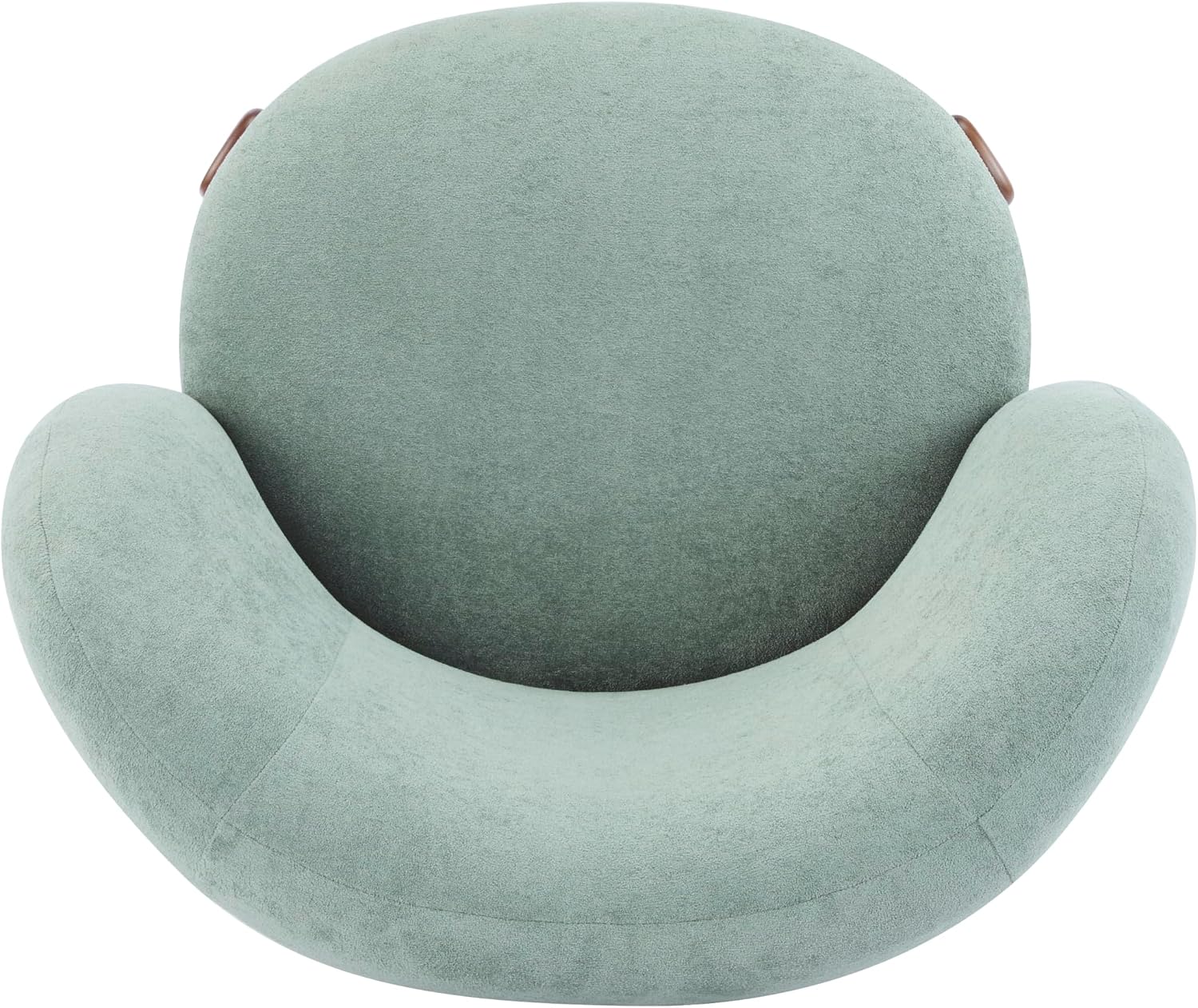 Christopher Knight Home Lily Solid Wood Wingback Accent Chair, Fabric Upholstered Club Chair, Curved Backrest Single Sofa, Comfy Reading Lounge Chair for Living Room, Soft Cushion Seating, Green