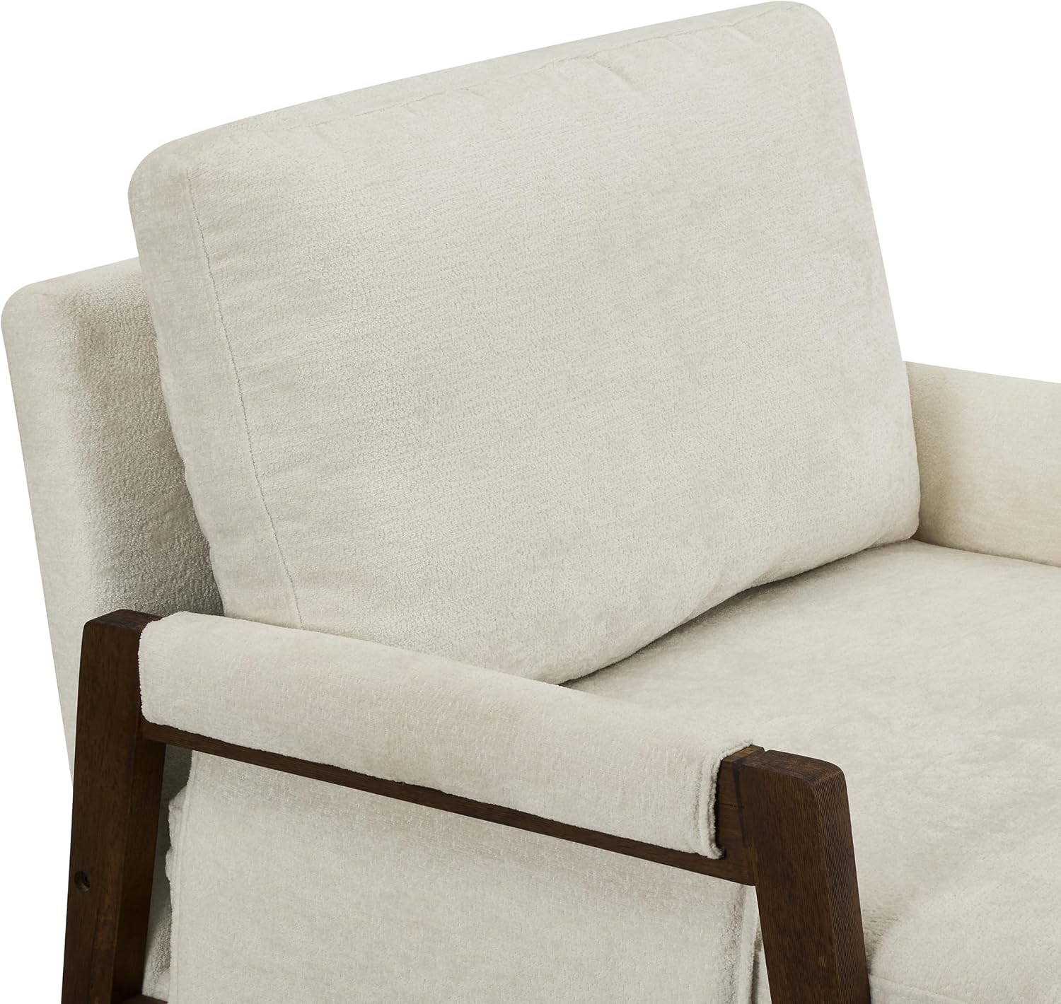 Roundhill Furniture Kelly Mid-Century Modern Accent Armchair, White