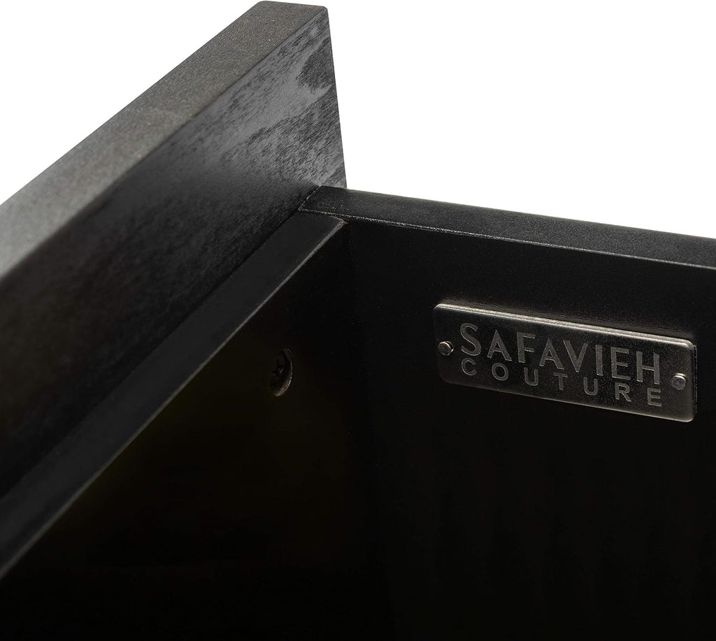 SAFAVIEH Couture Home Collection Adelyn Black & Gold 2-Drawer Nightstand, Fully Assembled (SFV7209B)