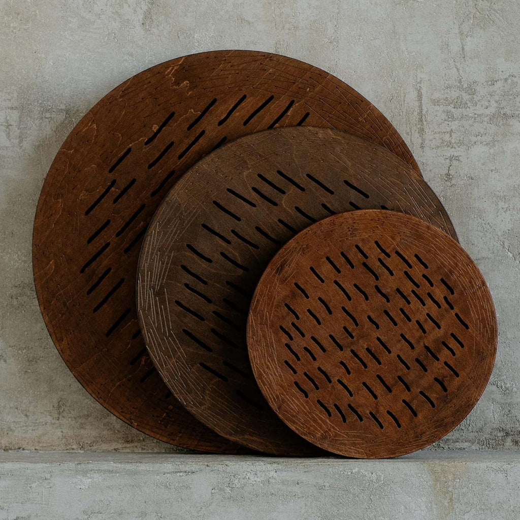 Water-Fall Disc — Wooden Ocean Drum, Storm, 12' (30 cm) | Realistic Ocean Waves & Waterfall Sound for Meditation & Yoga | With Protective Bag