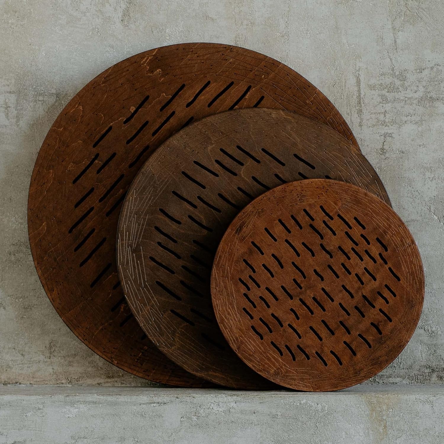 Water-Fall Disc — Wooden Ocean Drum, Storm, 16' (40 cm) | Long Water Ambience for Sound Bath, Meditation & Yoga | With Protective Bag