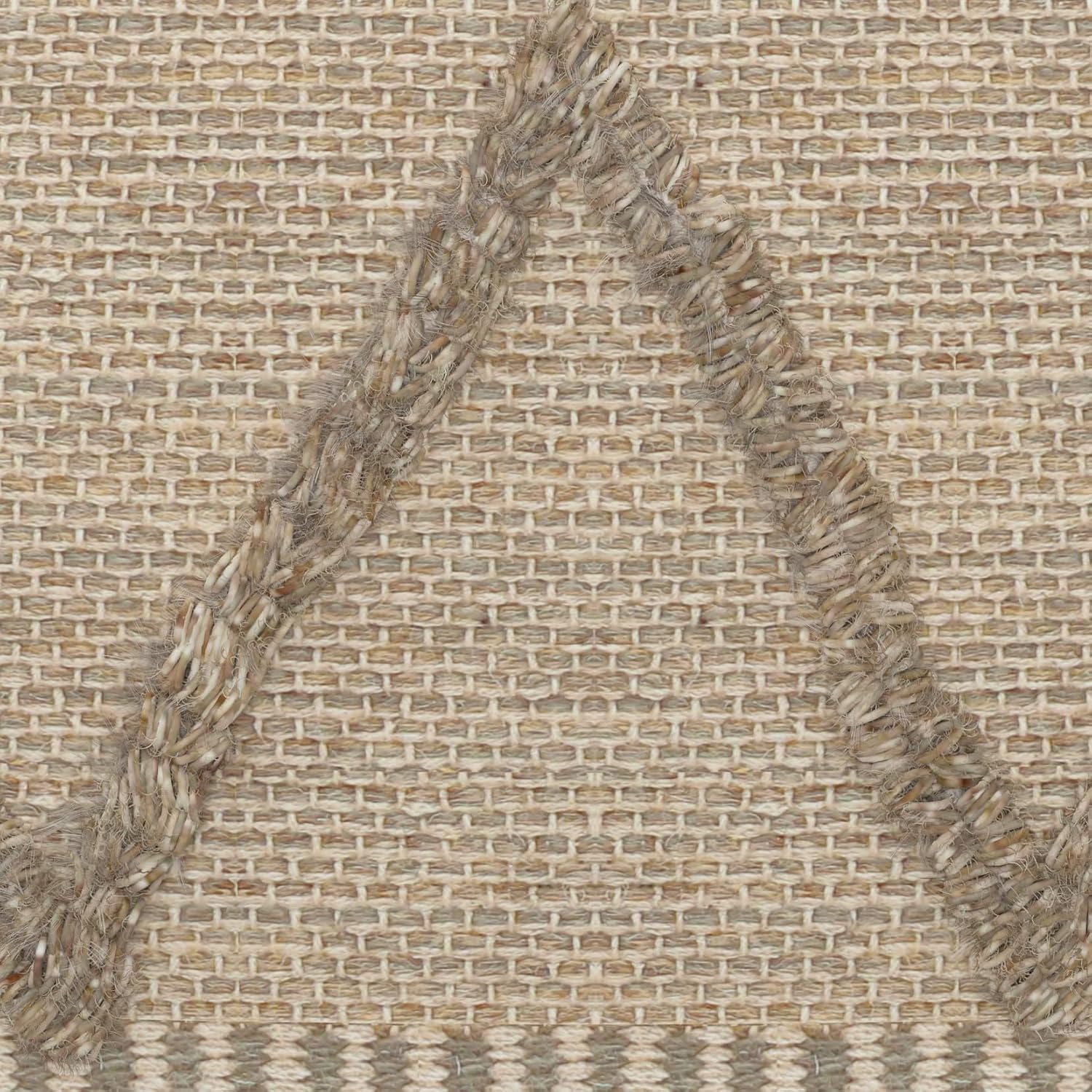 SIMPLIHOME Sweeney Boho Square Pouf in Brown Handloom Woven Pattern for the Living Room, Bedroom and Kids Room