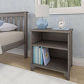 Max & Lily Classic Wood Nightstand with Shelves, Kids Bedside Table/End Table, Small Nightstand for Bedroom, Clay