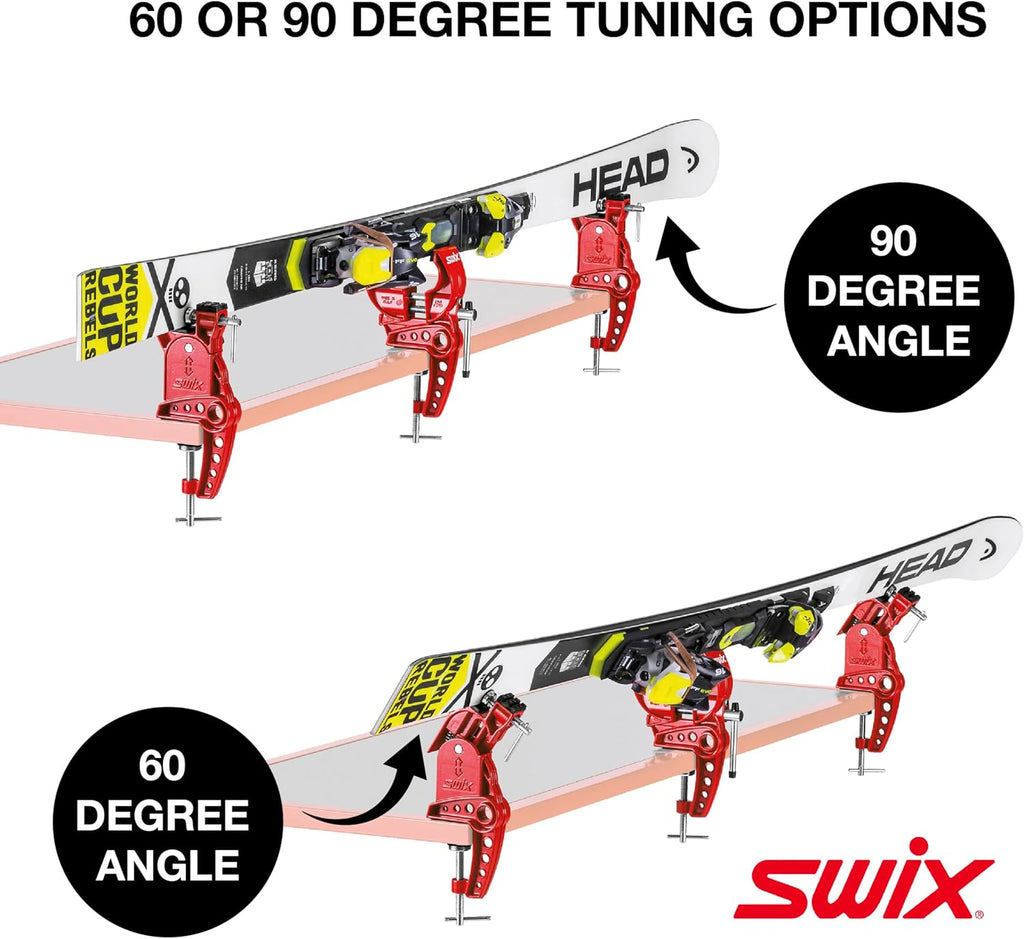 SWIX T149-50 Ski Vise With 50mm Wide Jaws | Durable Adjustable Clamps For Waxing And Tuning Alpine & Downhill Skis