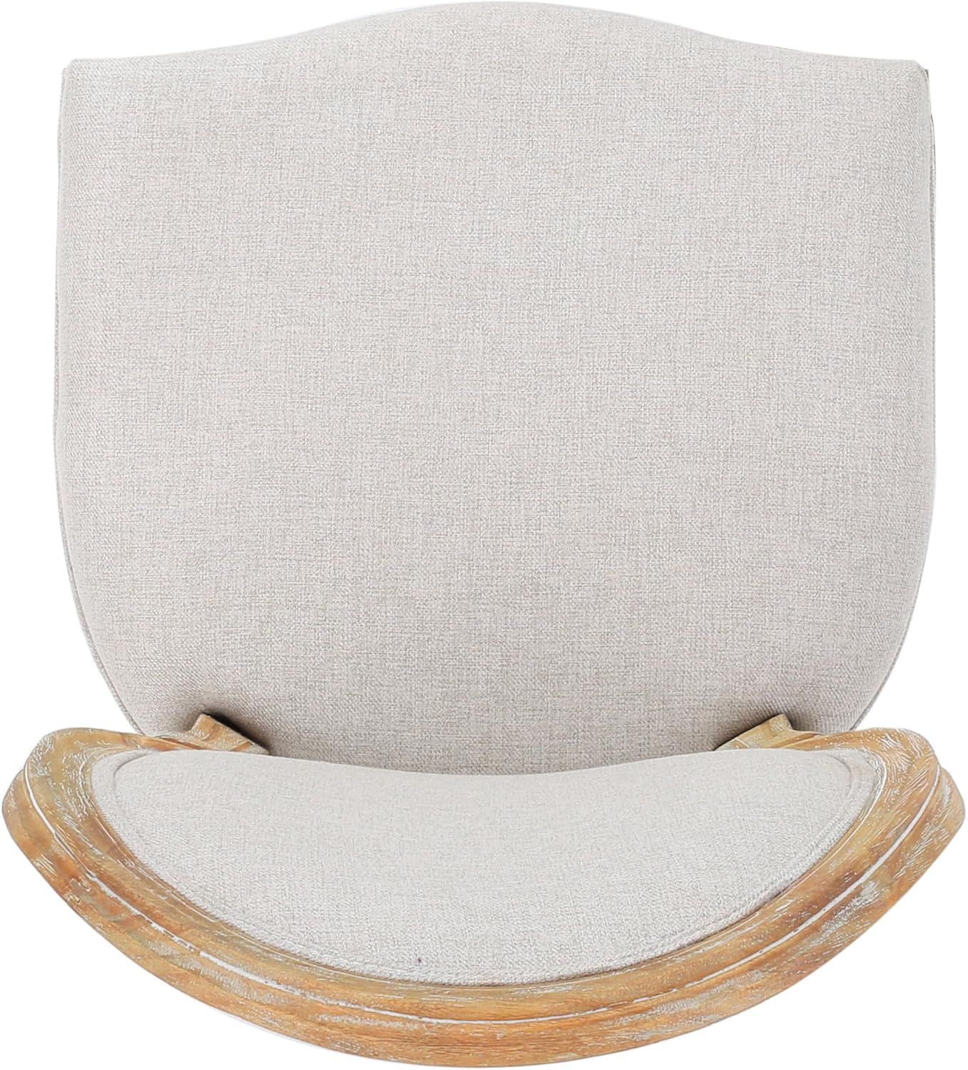 Christopher Knight Home Phinnaeus Polyester Beige Fabric Dining Chair (Set of 2), 2-Pcs Set