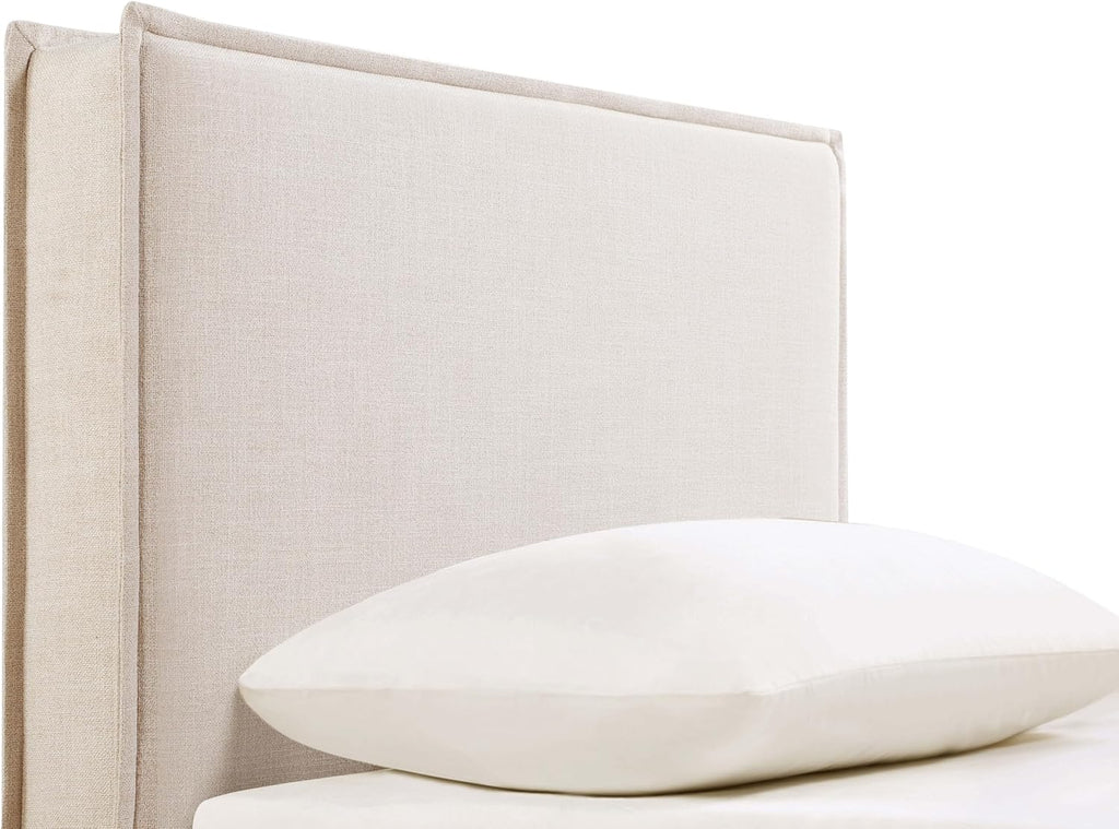 Coaster Home Furnishings - Izzy - Wood - Upholstered Panel Headboard with Flange Details, Foam Padding and Contemporary Style - Bedroom - Twin Size - Sand - 315985T