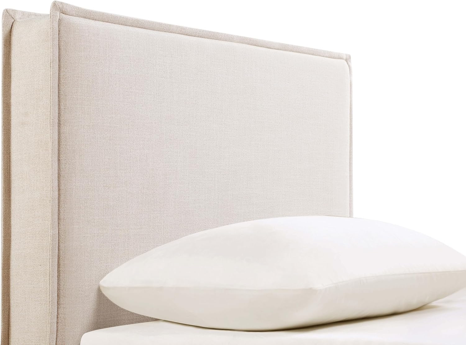 Coaster Home Furnishings - Izzy - Wood - Upholstered Panel Headboard with Flange Details, Foam Padding and Contemporary Style - Bedroom - Twin Size - Sand - 315985T