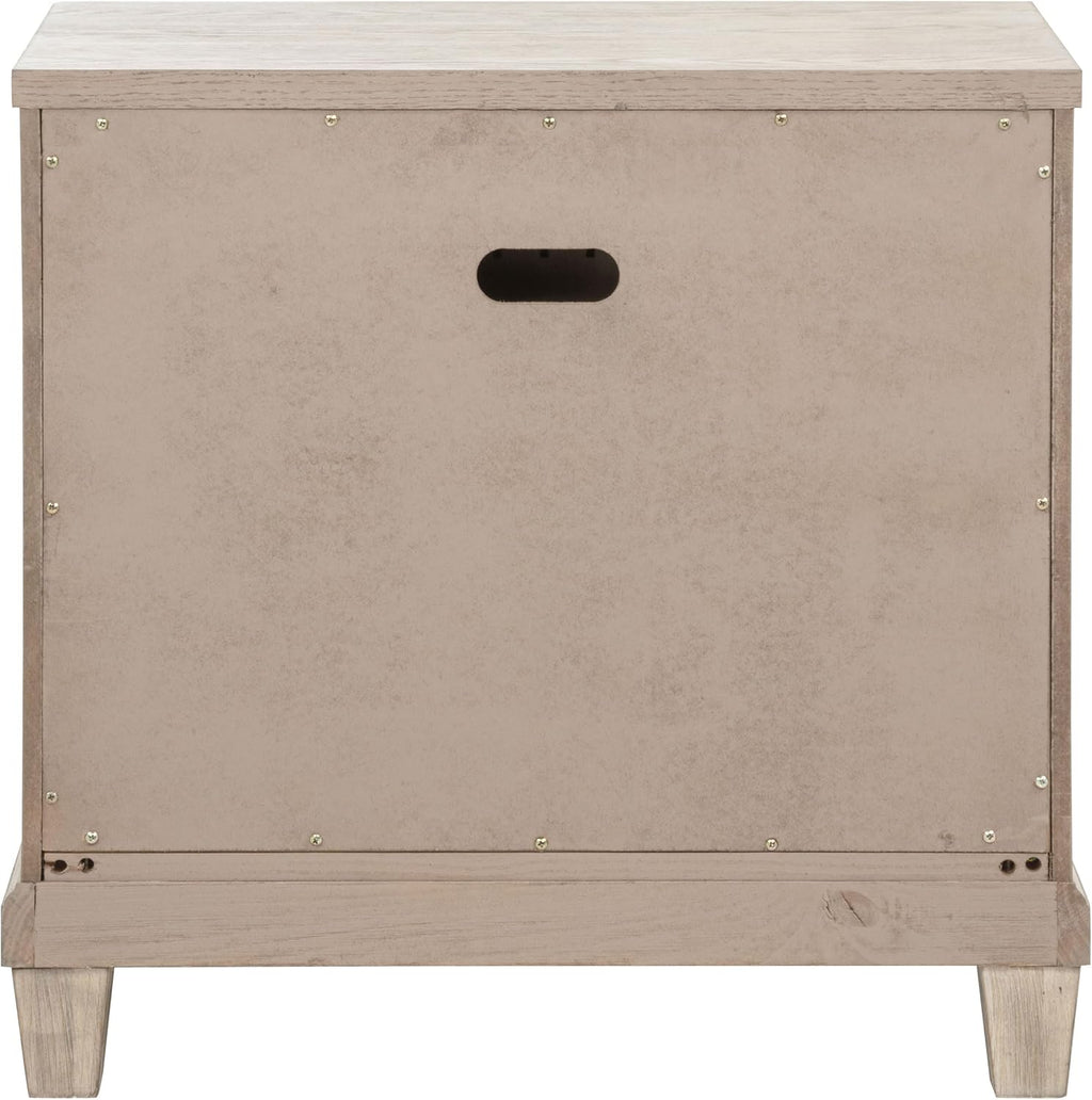 Coaster Home Furnishings - Pembroke - Wood - 2-Drawer Nightstand with Ring Pulls, Stepped Trim, Cable Access and Wood Grain Detail - Bedroom - Washed Oak - 215922