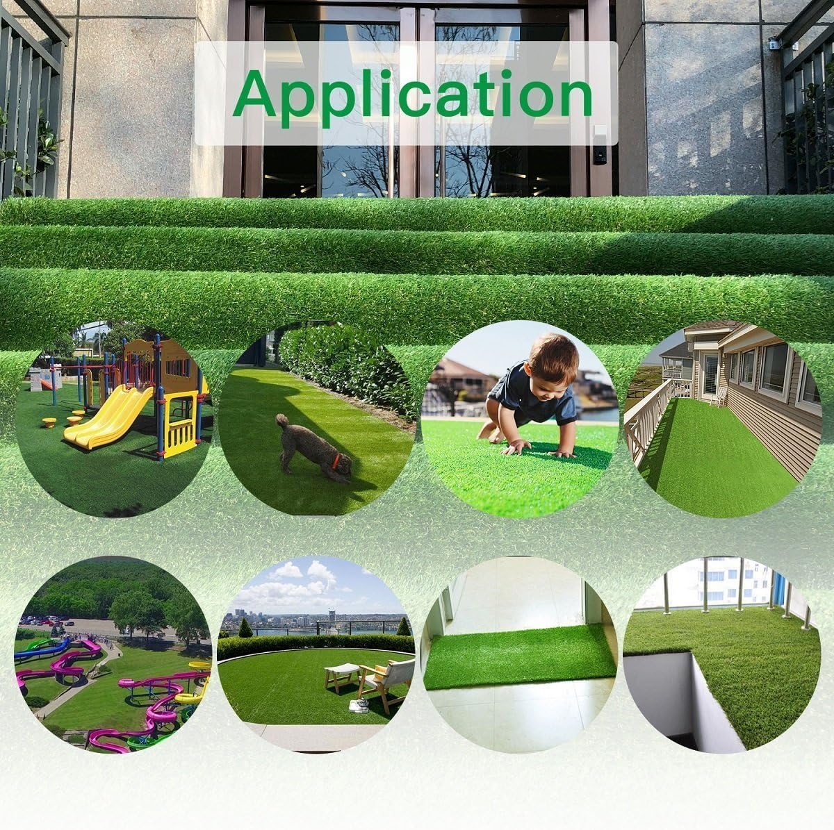 Pet Pad Artificial Grass Patch - Realistic & Thick Synthetic Fake Grass Mat for Outdoor Garden Landscape Pet Dog Grass Rug Astro Turf 13 FT x25 FT(325 Square FT)