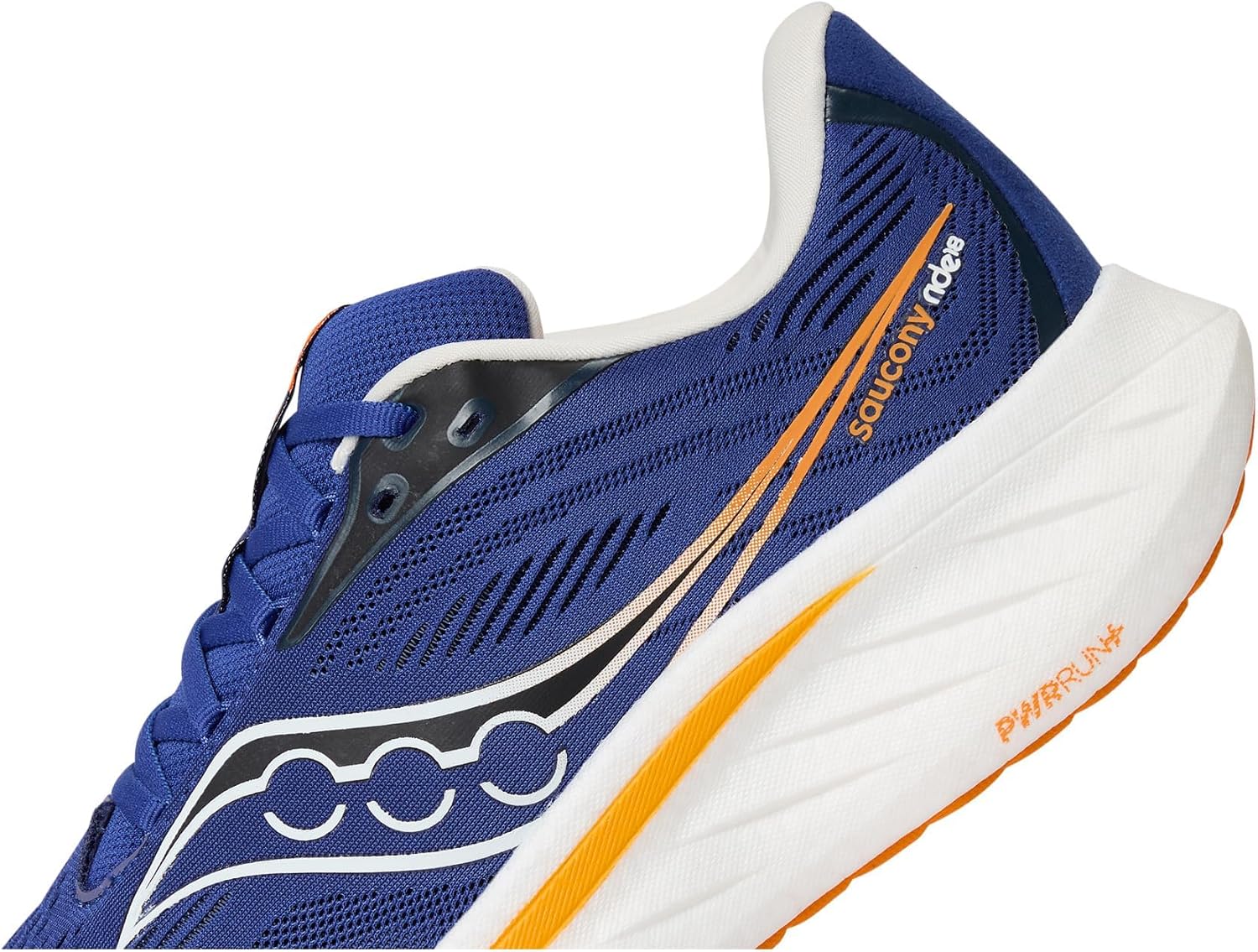 Saucony Men's Ride 18 Sneaker, Azurite/Peel, 9