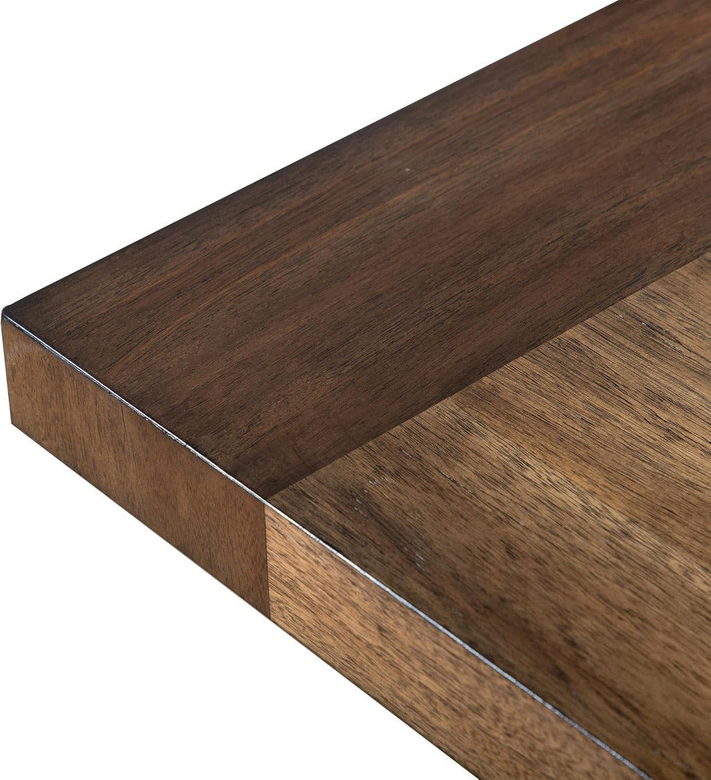 Furniture of America Zephyrine Rustic Solid Wood 76-inch Rectangle Dining Table with Trestle Base, Seats up to 6, Easy Assembly, for Home, Kitchen, Living Room, Brown