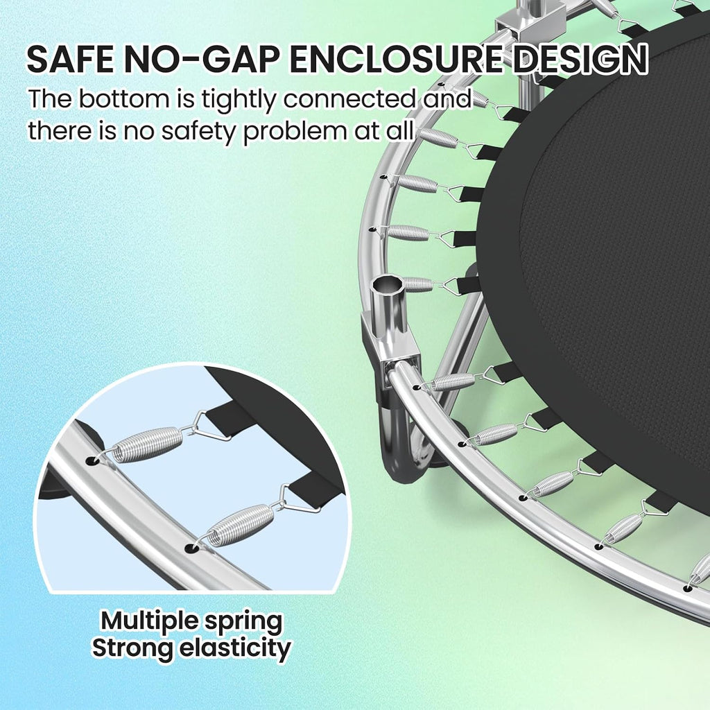 60' Trampoline for Kids,5FT Adjustable for Toddler Trampoline with Enclosure Net,Trampolines Indoor/Outdoor with Basketball Ball& Toys for Boys & Girls