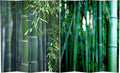 Red Lantern 6 ft. Tall Double Sided Bamboo Tree Canvas Room Divider 4 Panel 4 Panel Freestanding Folding Privacy Screen, Partition, and Separator for Modern and Contemporary Bedroom, Home Office