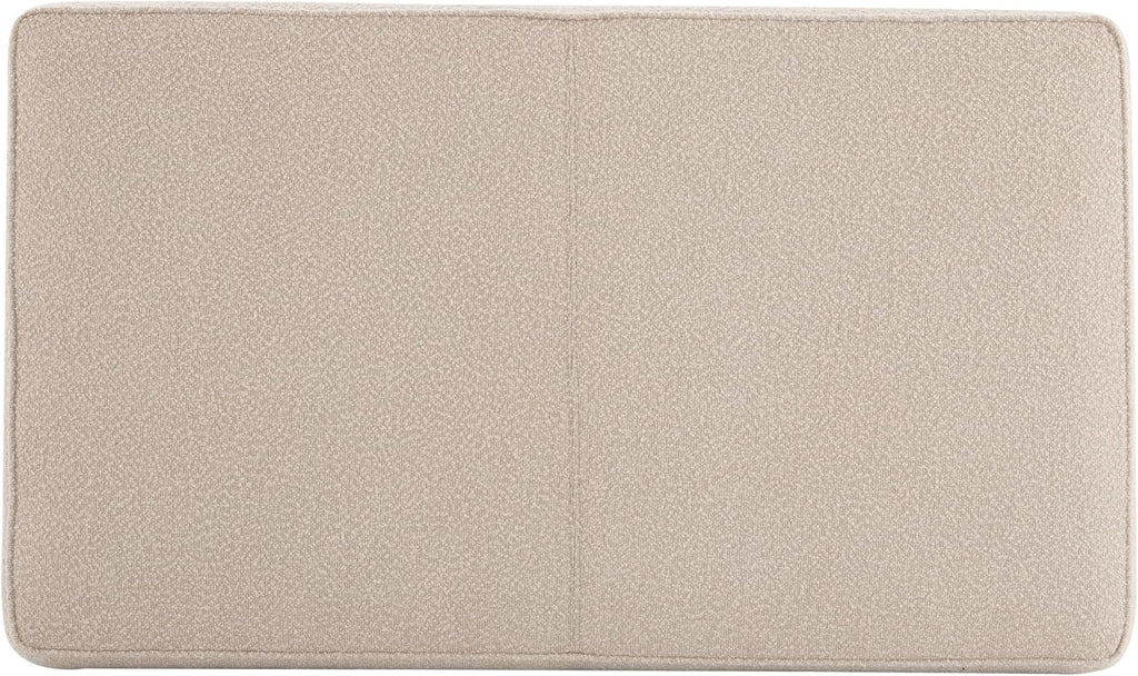 Christopher Knight Home Hillman Boucle Fabric Ottoman with Wood Frame,Rectangular Footrest Bench,Non Storage Ottoman Bench for Living Room Bedroom Entryway Home Decor,Light Brown