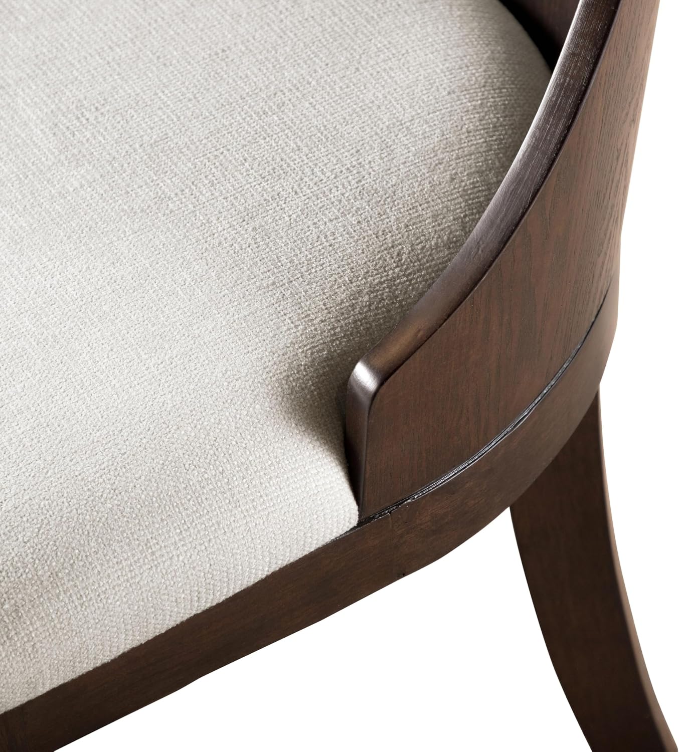 Furniture of America Goddard Modern Solid Wood Brown Dining Chairs Set of 2, Comfortable Upholstered Seating for Home, Kitchen, Living Room, Dark Walnut