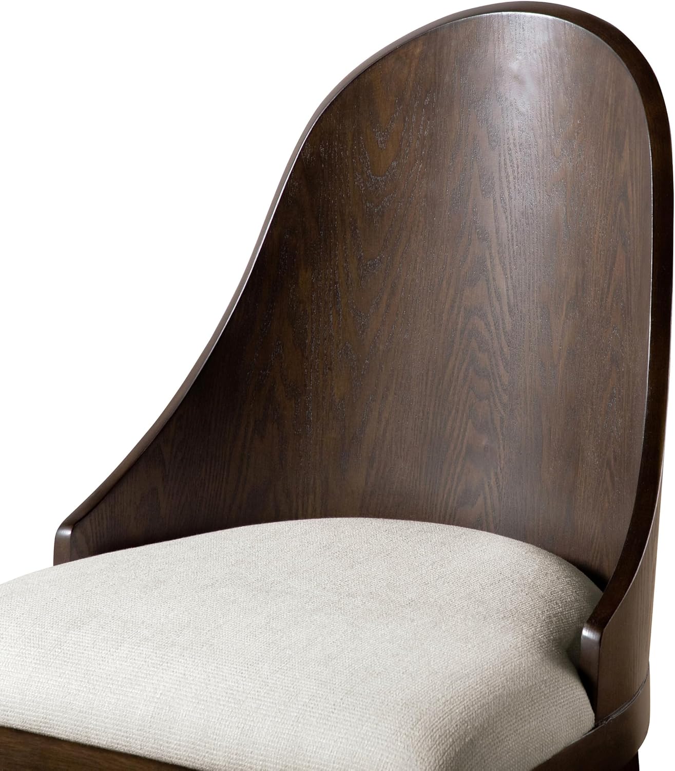 Furniture of America Goddard Modern Solid Wood Brown Dining Chairs Set of 2, Comfortable Upholstered Seating for Home, Kitchen, Living Room, Dark Walnut