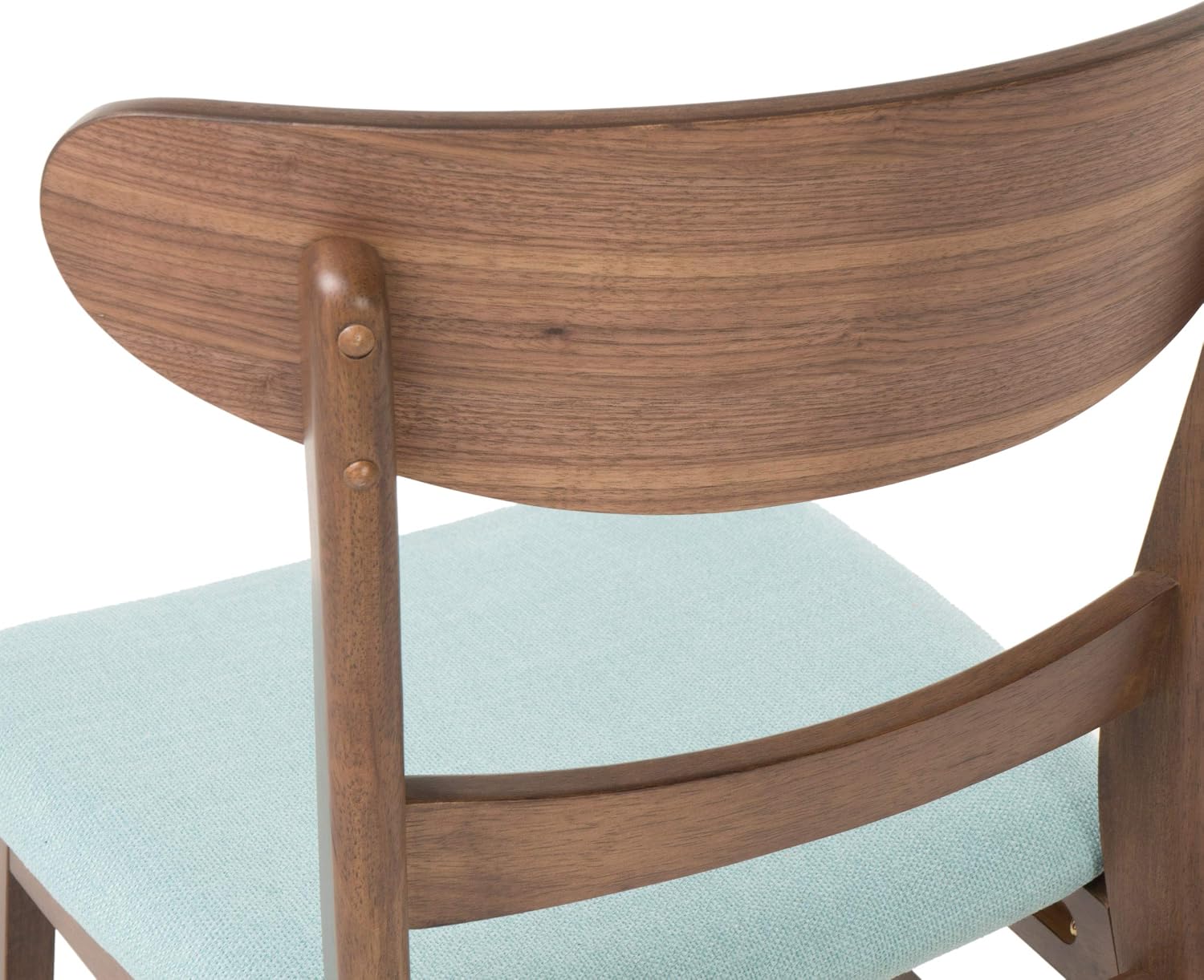 Christopher Knight Home Griselda Mid-Century Modern Dining Chairs (Set of 4),Polyester and Birch Wood, Mint, Walnut