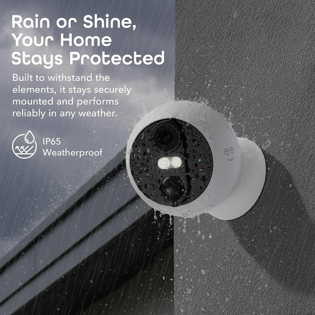 Geeni Perch 3MP Smart Magnetic Battery Camera 2-Pack – 2K HD Outdoor Wireless Security Cameras with Color Night Vision, LED Spotlight, 2-Way Audio, & IP66 Weatherproof