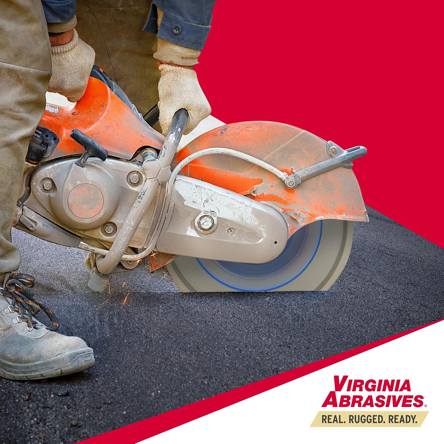Virginia Abrasives 425-03078 - 14' Ultra-Value Asphalt Diamond Saw Blade - Wet/Dry Concrete Cutting Tool with 7mm Laser-Welded Segments - High Precision for High Speed/Walk Behind Saws -1pc