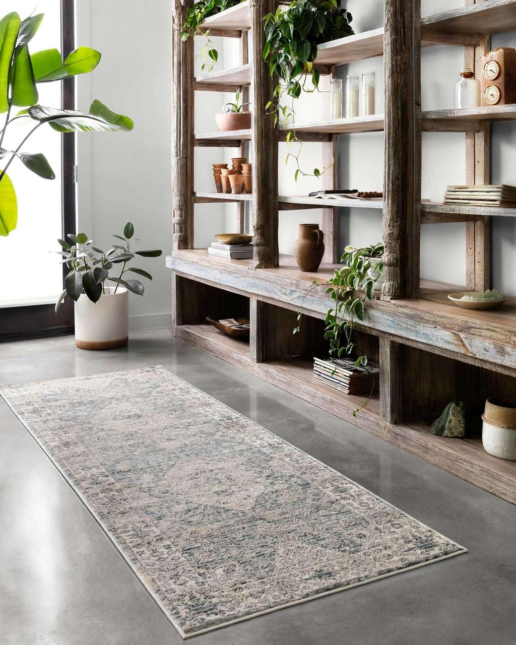 Loloi II Teagan Collection TEA-04 Sky/Natural 11'-6' x 15', .25' Thick, Area Rug, Soft, Durable, Neutral, Woven, Low Pile, Non-Shedding, Easy Clean, Living Room Rug