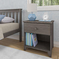 Max & Lily Classic Wood Nightstand with 1 Drawer, Kids Bedside Table/End Table, Small Nightstand for Bedroom, Clay